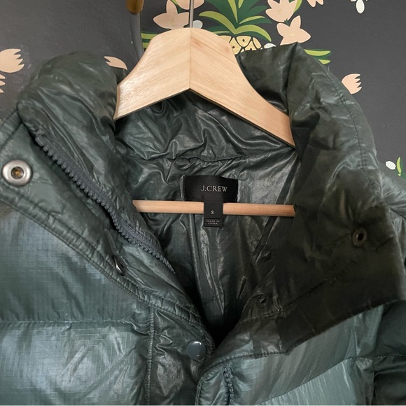 J.Crew puffer jacket, forest green, Size S - Picture 2 of 3